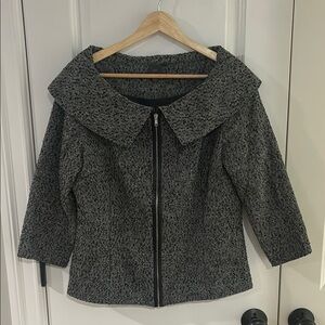 Lulu's Black and Gray Textured Blazer